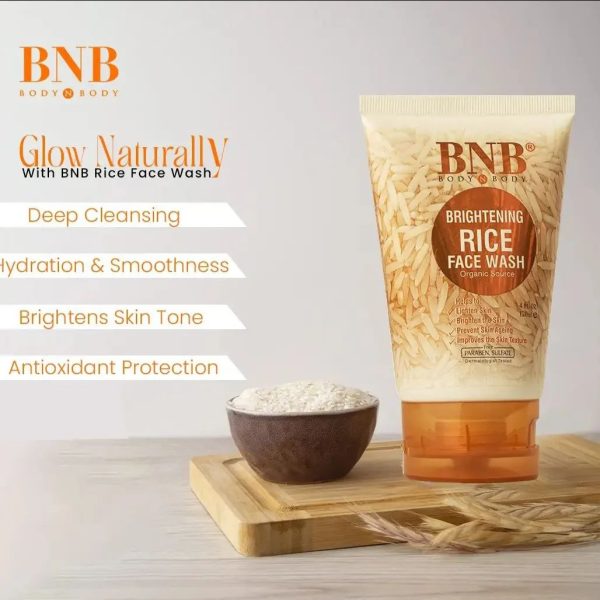 Bnb-rice Whitening And Glowing Facial Kit Face Wash, Scrub & Mask